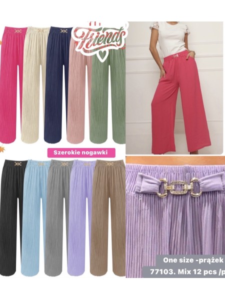Spodnie damskie ,ONESize ,paczka 12szt ,mix kolor