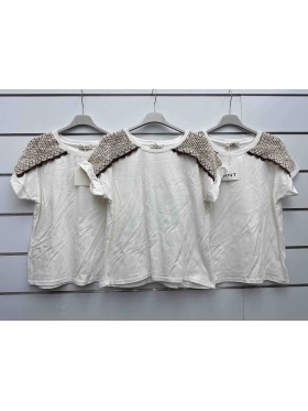 Bluzki damskie Włoski, size uni, paczka 6szt, mix kolor