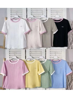 Bluzki damskie Włoski, size uni, paczka 6szt, mix kolor