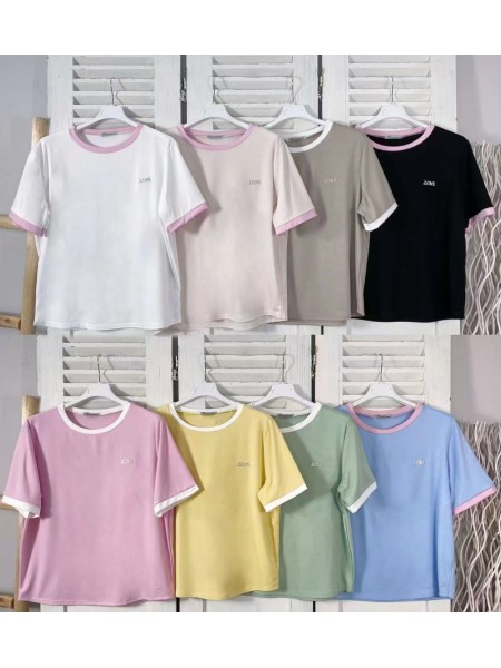 Bluzki damskie Włoski, size uni, paczka 6szt, mix kolor