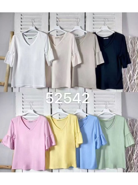 Bluzki damskie Włoski, size uni, paczka 6szt, mix kolor