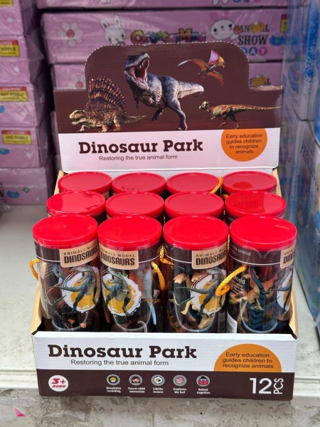 ZABAWKI DINOSAUR. 12 SZT / PACZKA, KOLOR JAK NA ZDZIĘCIU