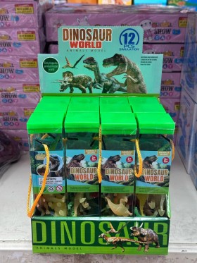 ZABAWKI DINOSAUR. 12 SZT / PACZKA, KOLOR JAK NA ZDZIĘCIU