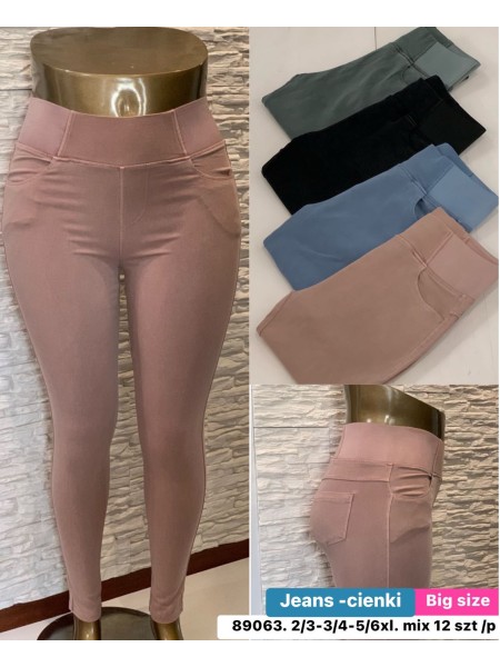 Jeansy damskie , size 2-6xl, paczka 12szt,MIX kolor
