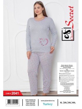 Piżama damskie tureckie , size l-4xl, paczka 12szt, 1kolor