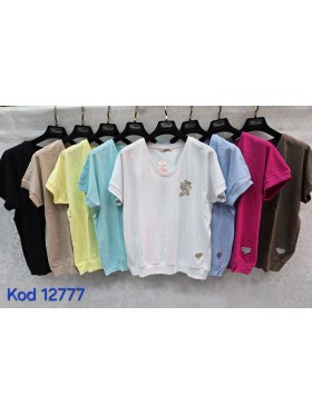 Bluzki damskie Tureckie, size standard ,paczka 12szt mix kolor