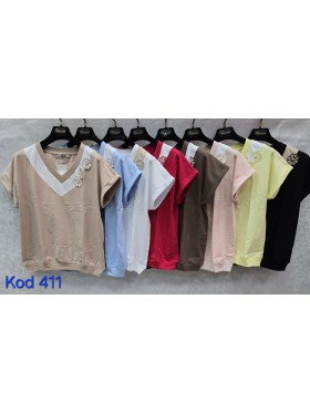 Bluzki damskie Tureckie, size standard ,paczka 12szt mix kolor