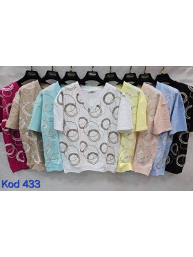 Bluzki damskie Tureckie, size standard ,paczka 12szt mix kolor
