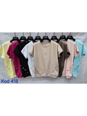 Bluzki damskie Tureckie, size standard ,paczka 12szt mix kolor