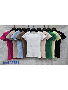Bluzki damskie Tureckie, size standard ,paczka 12szt mix kolor