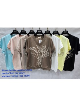 Bluzki damskie Tureckie, size standard ,paczka 12szt mix kolor