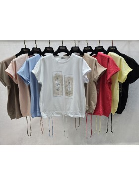 Bluzki damskie Tureckie, size standard ,paczka 12szt mix kolor