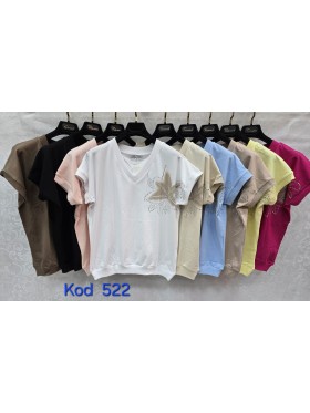 Bluzki damskie Tureckie, size standard ,paczka 12szt mix kolor