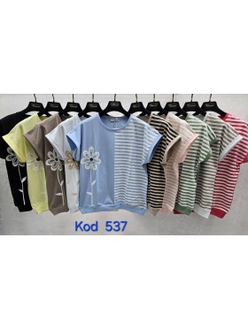 Bluzki damskie Tureckie, size standard ,paczka 12szt mix kolor