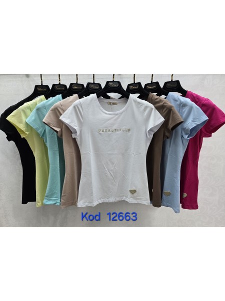 Bluzki damskie Tureckie, size standard ,paczka 12szt mix kolor