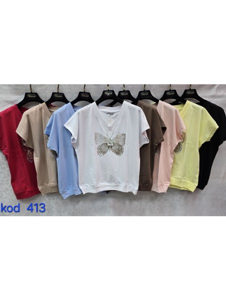 Bluzki damskie Tureckie, size standard ,paczka 12szt mix kolor