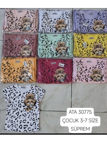 Bluzka dzieciece turecki 3-7 lat, paczka 5szt, 1 kolor
