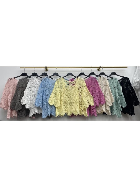 Bluzki  damskie Włoski ,size uni ,paczka 6szt mix kolor