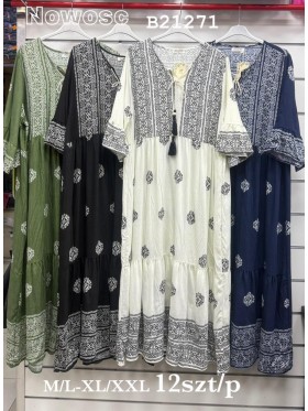 Sukienki damskie , size m-2xl, paczka 12szt,Mix kolor
