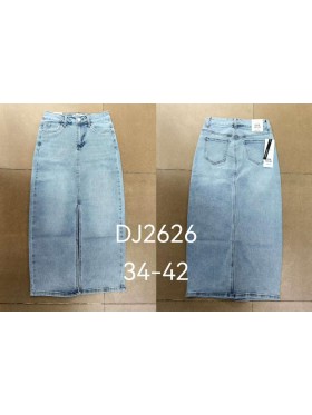 Spódnica długa Jeansowa damska ,size 34-42 ,paczka 10szt ,