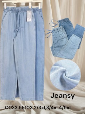 Jeansy damskie , size 2-5Xl, paczka 12szt,MIX kolor