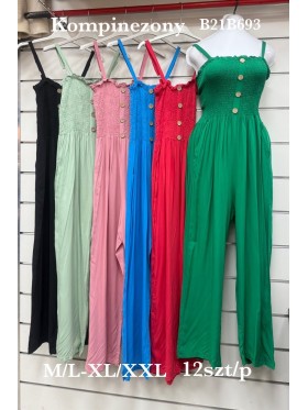 Kombinezony damskie , size m-2xl, paczka 12szt,mix kolor