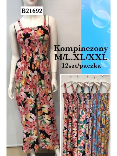 Kombinezony damskie , size m-2xl, paczka 12szt,mix kolor