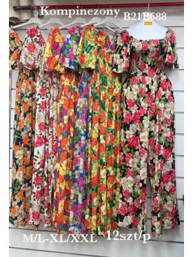 Kombinezony damskie , size m-2xl, paczka 12szt,mix kolor