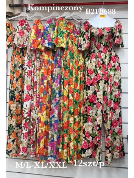 Kombinezony damskie , size m-2xl, paczka 12szt,mix kolor