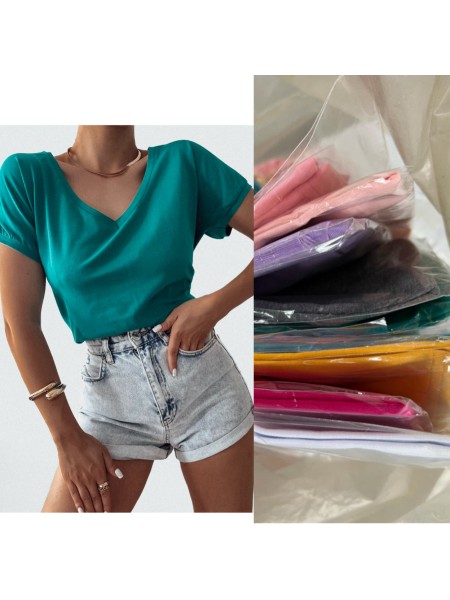 Bluzki damskie Tureckie, size UNI ,paczka 10szt ,MIX kolor