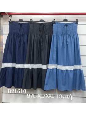 Spódnica długa damskie , size s-xl, paczka 12szt,mix kolor