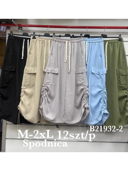 Spódnica długa damskie , size m-2xl, paczka 12szt,mix kolor