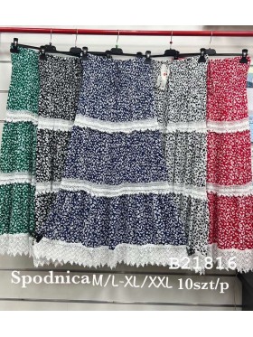 Spódnica długa damskie , size m-2xl, paczka 10szt,mix kolor