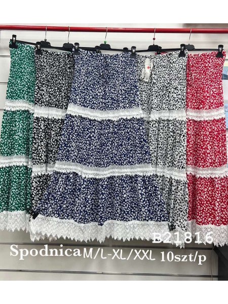 Spódnica długa damskie , size m-2xl, paczka 10szt,mix kolor