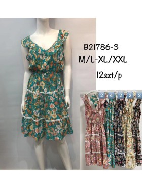Sukienki damskie , size m-2xl, paczka 12szt,mix kolor