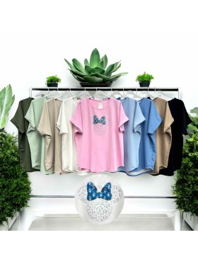 Bluzki damskie Włoski ,size uni ,paczka 6szt mix kolor