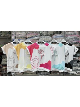 Bluzki damskie , size uni, paczka 12szt, mix kolor