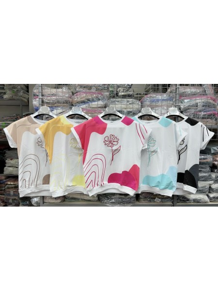 Bluzki damskie , size uni, paczka 12szt, mix kolor