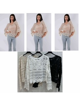 Bluzki damskie , size uni durzy, paczka 6szt, mix kolor