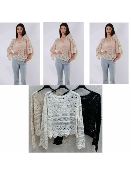 Bluzki damskie , size uni durzy, paczka 6szt, mix kolor