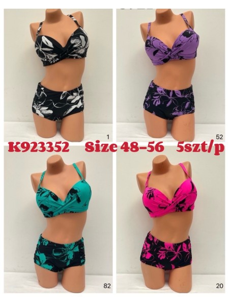 Stroje kąpielowe  damskie , size 48-56, paczka 5szt, 1kolor