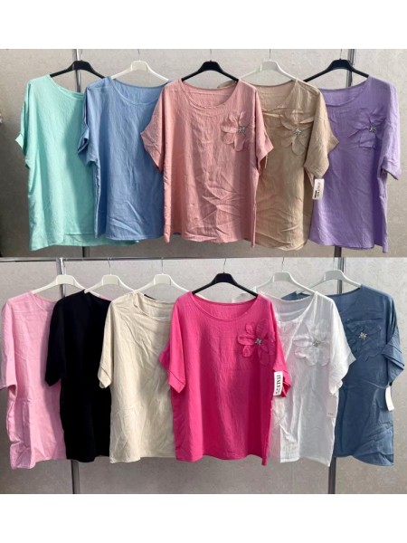 Bluzki damskie wloskie, sizeuni, paczka 6szt,mix kolor