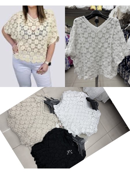 Bluzki damskie wloskie, sizeuni, paczka 6szt,mix kolor