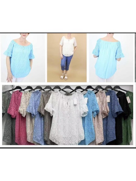 Bluzki damskie wloskie, sizeuni, paczka 6szt,mix kolor