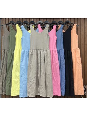 Sukienki damskie wloskie, size uni , paczka 6szt,mix kolor