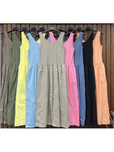 Sukienki damskie wloskie, size uni , paczka 6szt,mix kolor