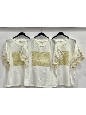 Bluzki damskie wloskie, size  uni, paczka 6szt,1kolor