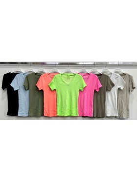 Bluzki damskie wloskie, size  uni, paczka 6szt,mix kolor