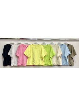 Bluzki damskie wloskie, size  uni, paczka 6szt,mix kolor
