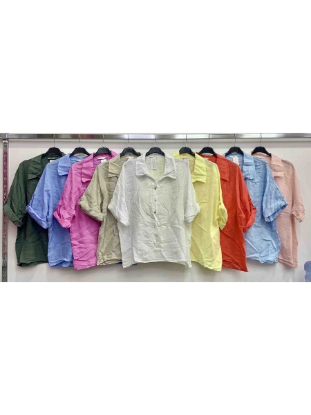 Bluzki damskie wloskie, size  uni, paczka 6szt,mix kolor